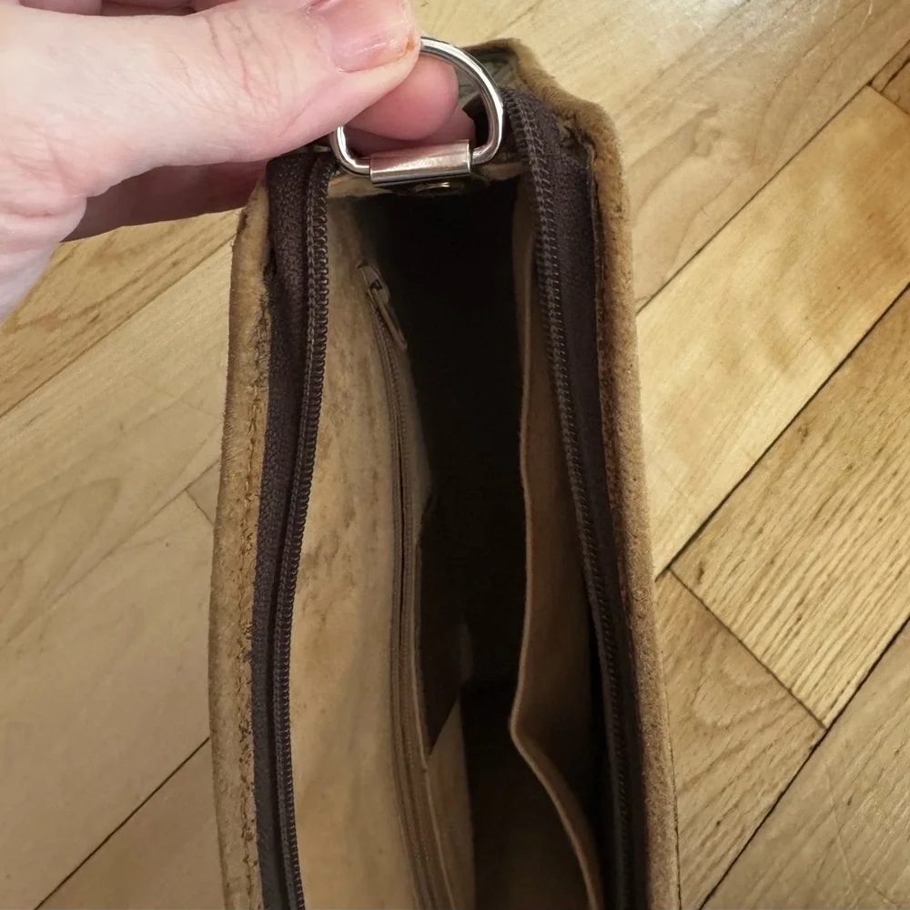 Gucci Vintage Coated Canvas Brown and Tan Monogram Clutch/Pouch